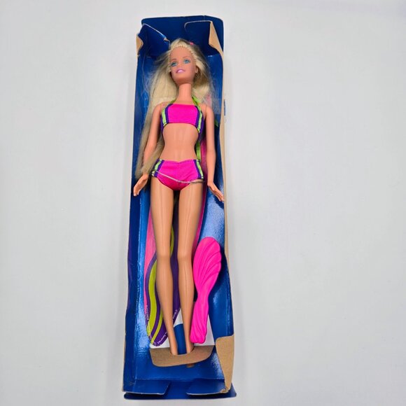 2000 Mattel Surf City Barbie Doll 28417 Blonde Hair With Box Mattel Read - Picture 2 of 11